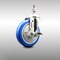 Service Caster 5 Inch 316SS Blue Polyurethane Swivel 12mm Threaded Stem Caster with Brake SCC-SS316TS20S514-PPUBBLUE-TLB-M1215 - alternate 1